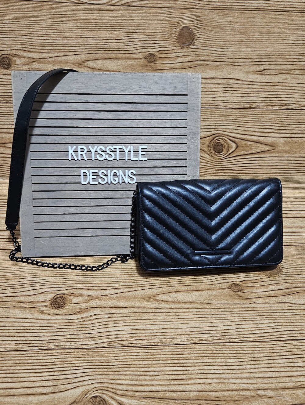 Black Aldo Quilted CrossBody Black